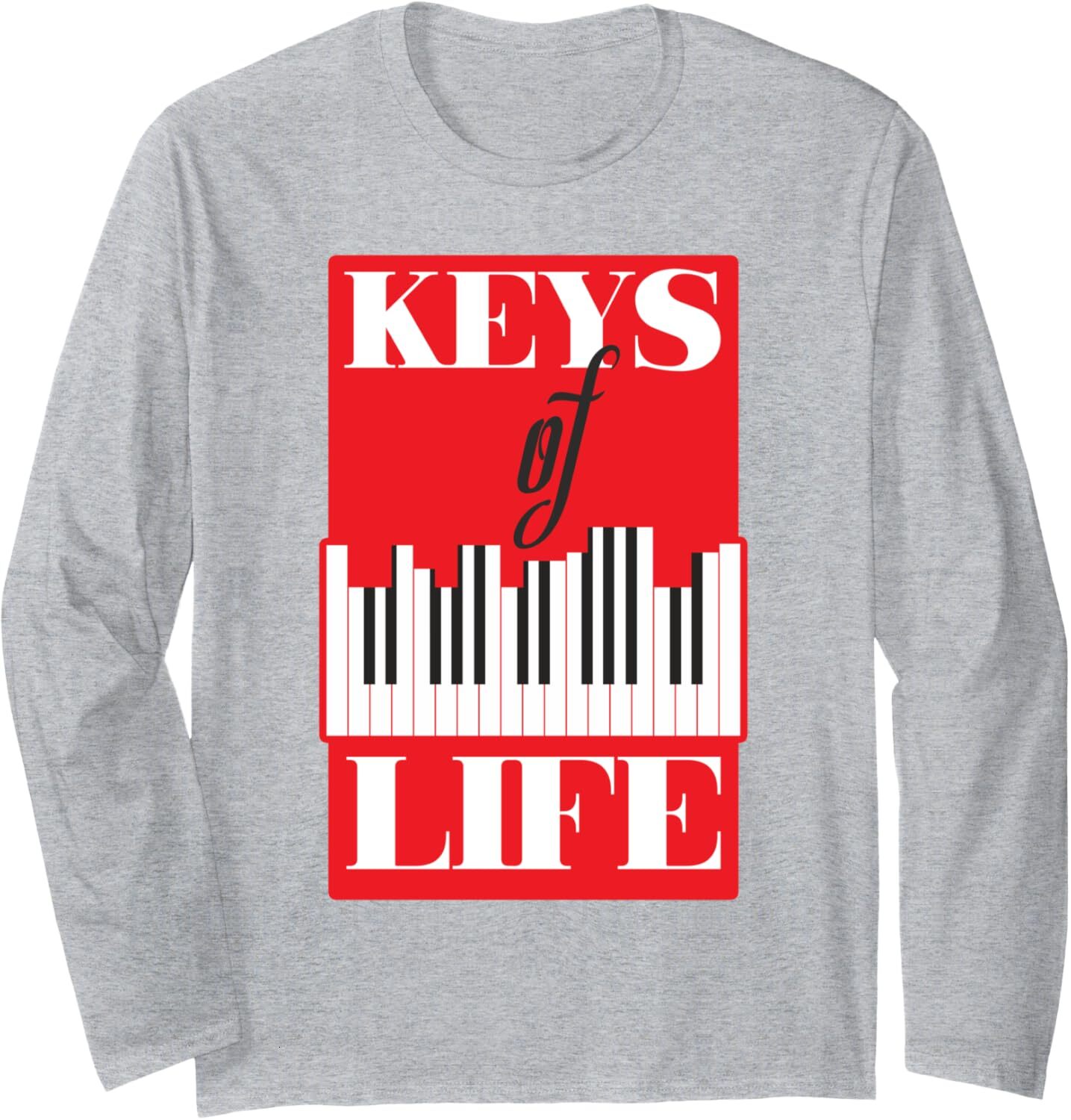 Long Sleeve Shirts for Men sweatshirt Keys Of Life Pianist Birthday Gift Musician Long Sleeve Tee Streetwear Casual tops clothes