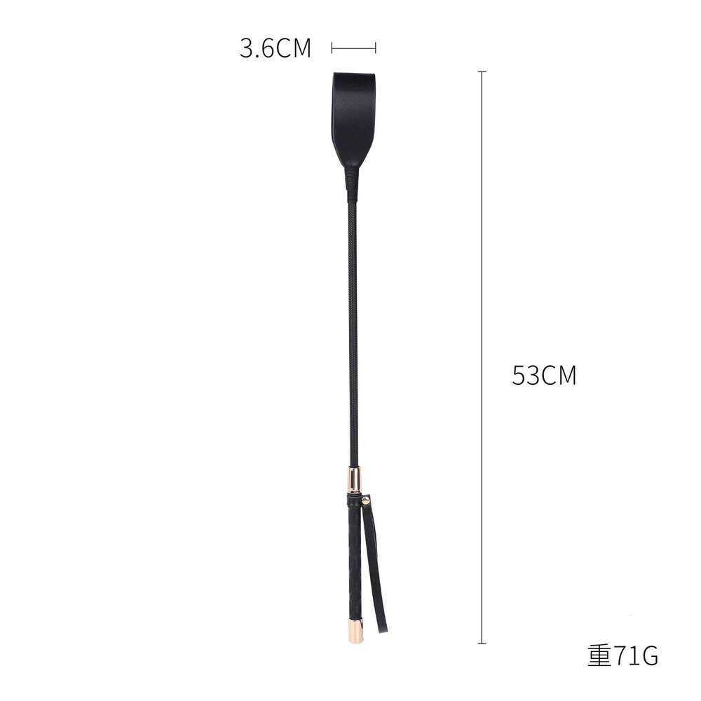 Sex toys SM props punishment leather racket SP tool black long pole teaching whip alternative torture equipment adult products hair replacement