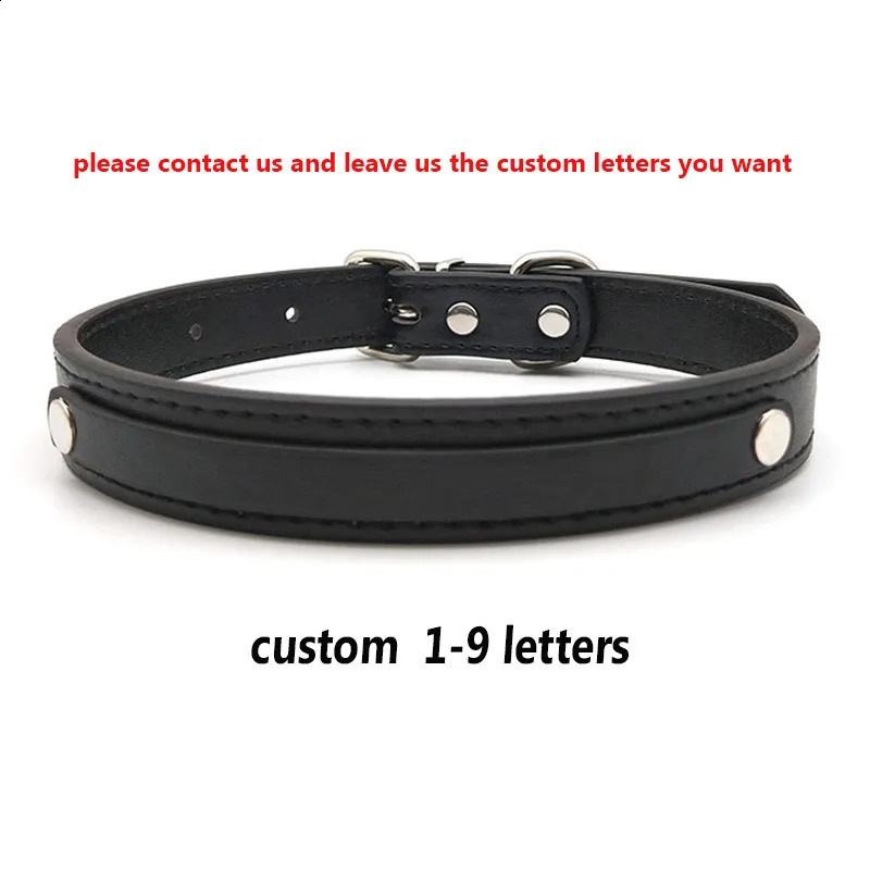 Sexy PU Leather Custom Name Letters Choker Collar Necklaces Men Women Personalized Cosplay Customized Chocker Jewelry 240914
