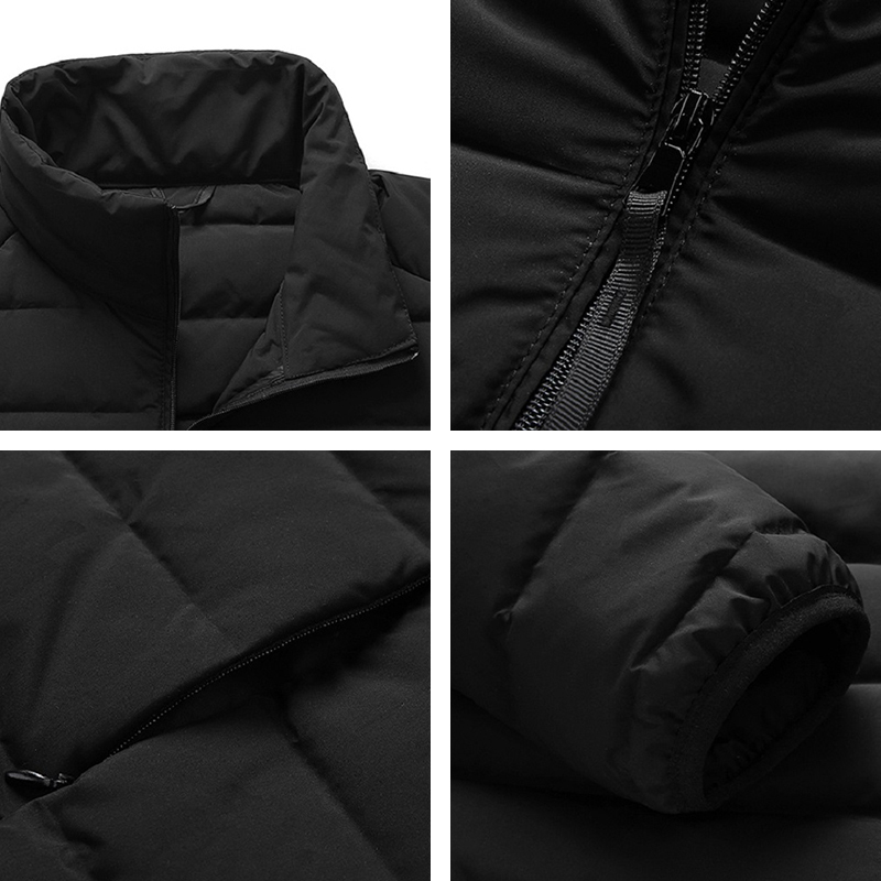 2023 New Winter Men Stand Collar Mens Lightweight Slim Solid Coat Fashion Casual High Quality Duck Down Jacket Male