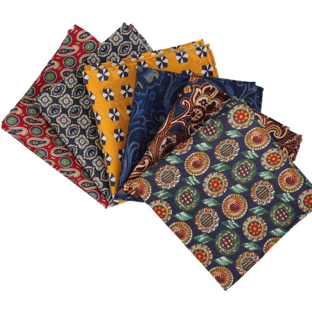 High Quality Hankerchief Scarves Business Suit Hankies Wool Casual Mens Pocket Square Printed Handkerchiefs For Wedding 25*25cmX240921
