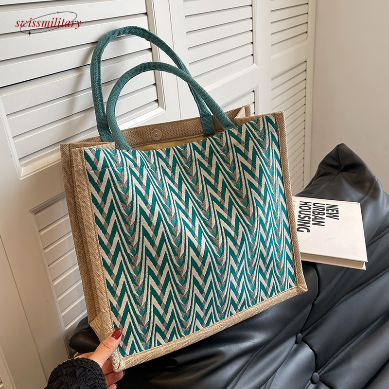Large capacity women 2024, canvas bag for work, ins fashionable commuting tote bag, college student class appearance #23Swissmilitary