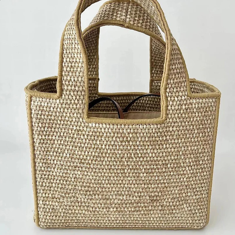 y Product AA Canvas Shoulder Bag for Women Counter Raftia Female Messenger Solid Color Womens Handbag 240919