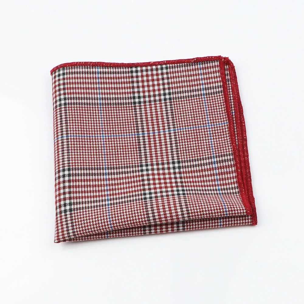 High Quality Cotton Plaid Hankerchief Scarves Business Suit Hankies Casual Mens Pocket Square Chest Towel Accessories GiftX240921