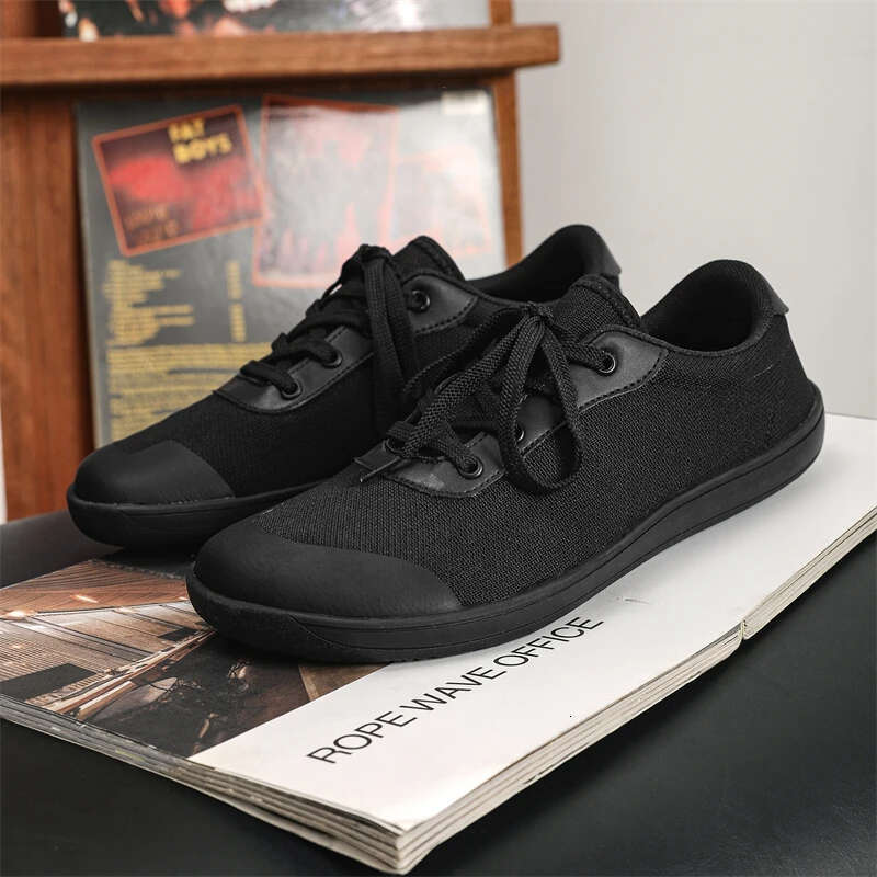 Green Mesh Male Summer Wide Barefoot Shoes for Men Outdoor Minimalist Walking Sneakers Breathable Comfortable 48