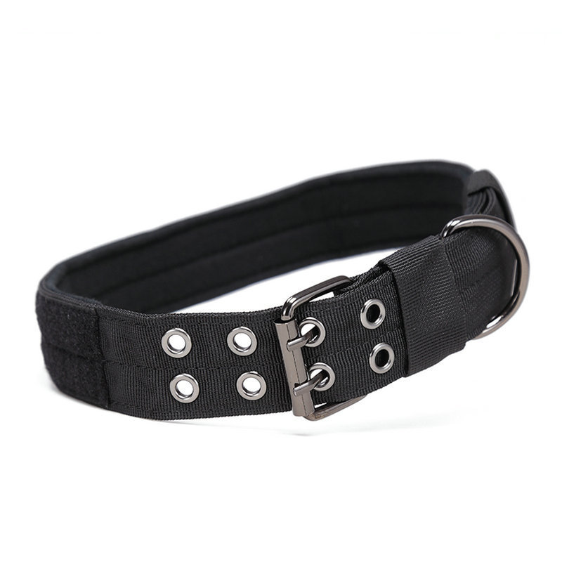 Halloween Cross-border tactical collar explosion-proof impact five-speed adjustment Golden Maud medium and large dog nylon leash pet collar