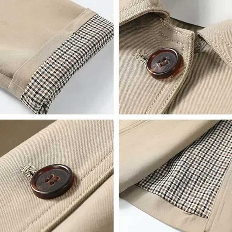 Autumn Women Khaki Trench England Style Elegant Single Breasted Long Coats Belt Slim Turn Down Collar Windbreaker FemaleX240921