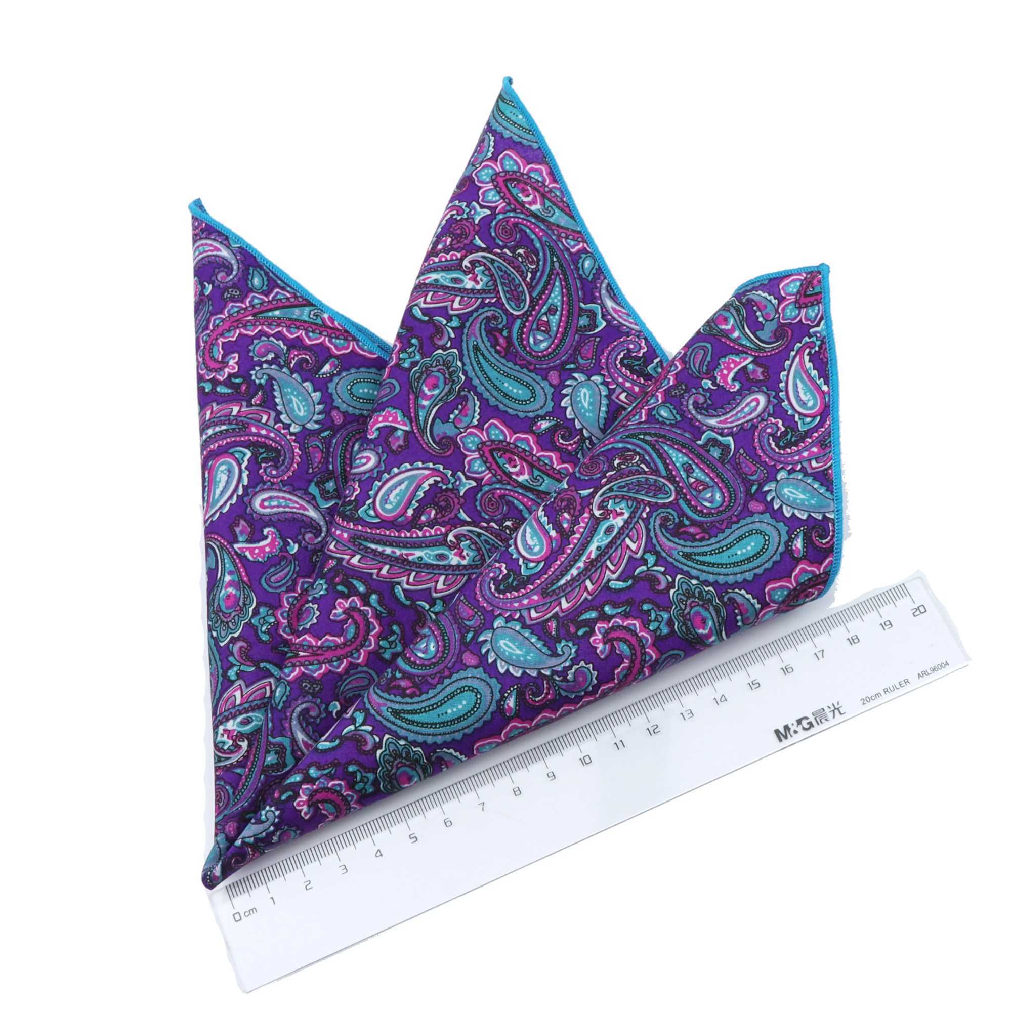 Fashion Floral Handkerchief 100% Cotton Hankie Printing Pocket Square 22cm Women Men Casual Party Gift Tuxedo Bow Tie AccessoryX240921