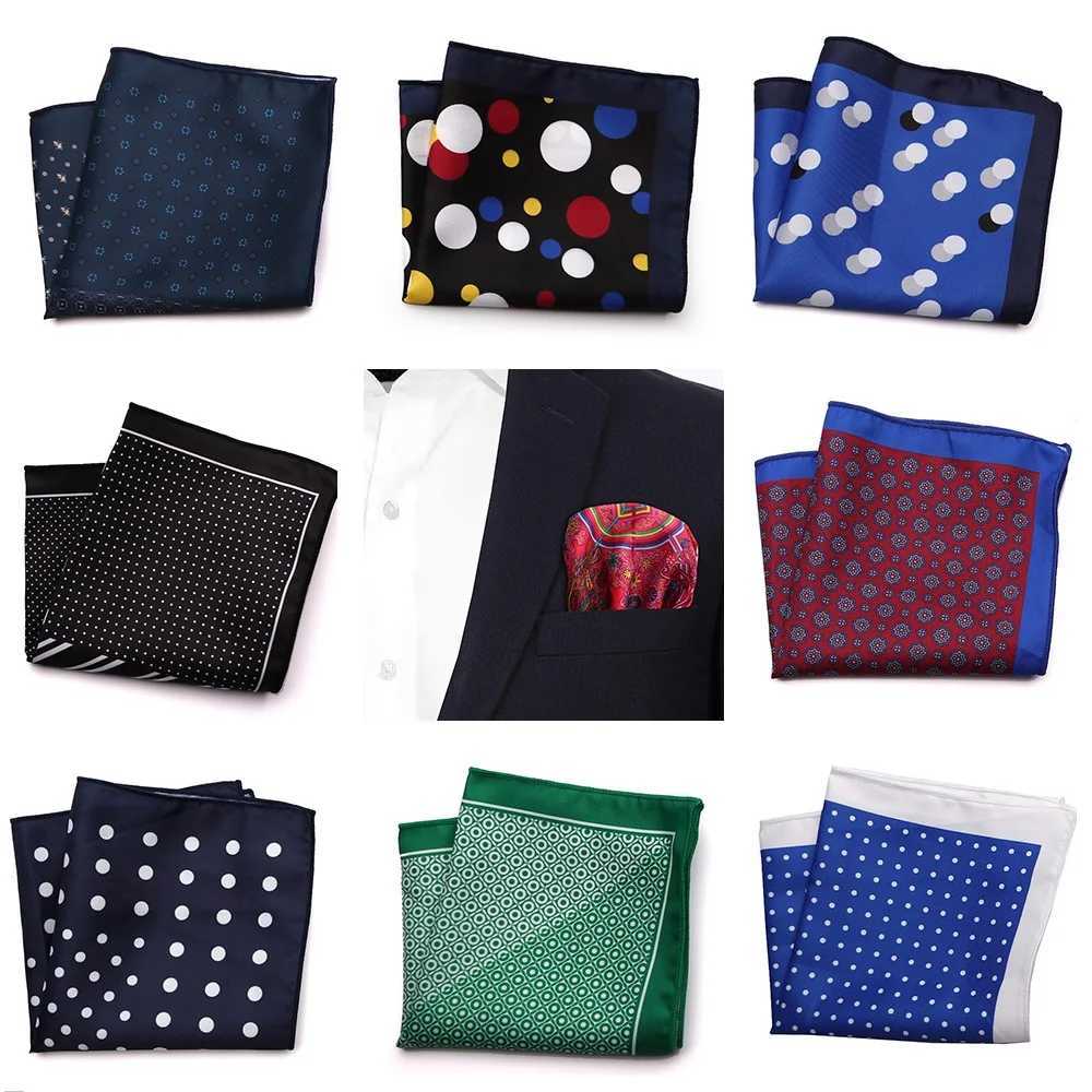 Tailor Smith New Designer Pocket Square Printed Microfiber Paisley Checked Fashion Handkerchief Dot Paisley Floral Stye HankyX240921