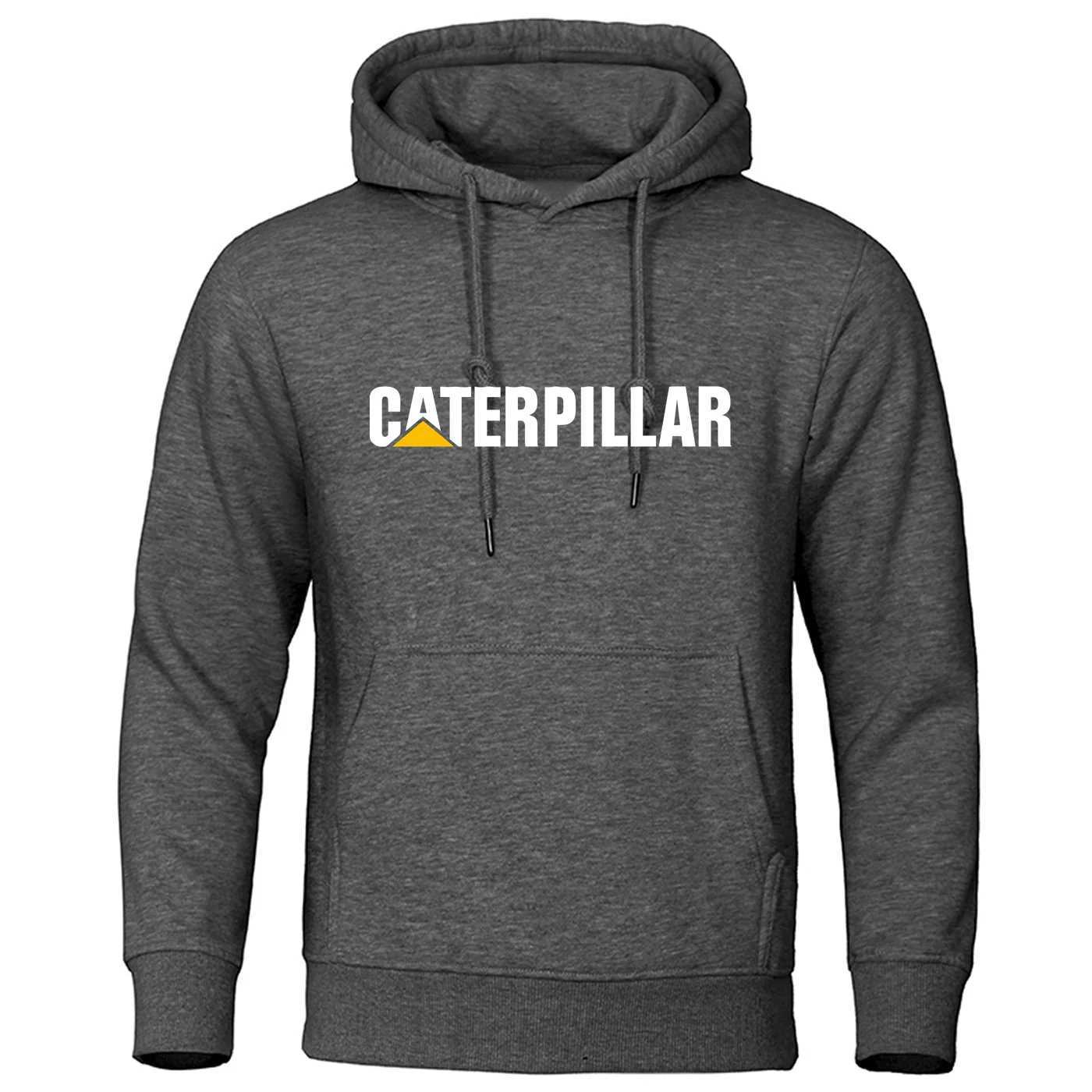 Catepellar hot selling fashion autumn simple print comfortable top loose mens hoodie hip-hop round neck hoodie W240921