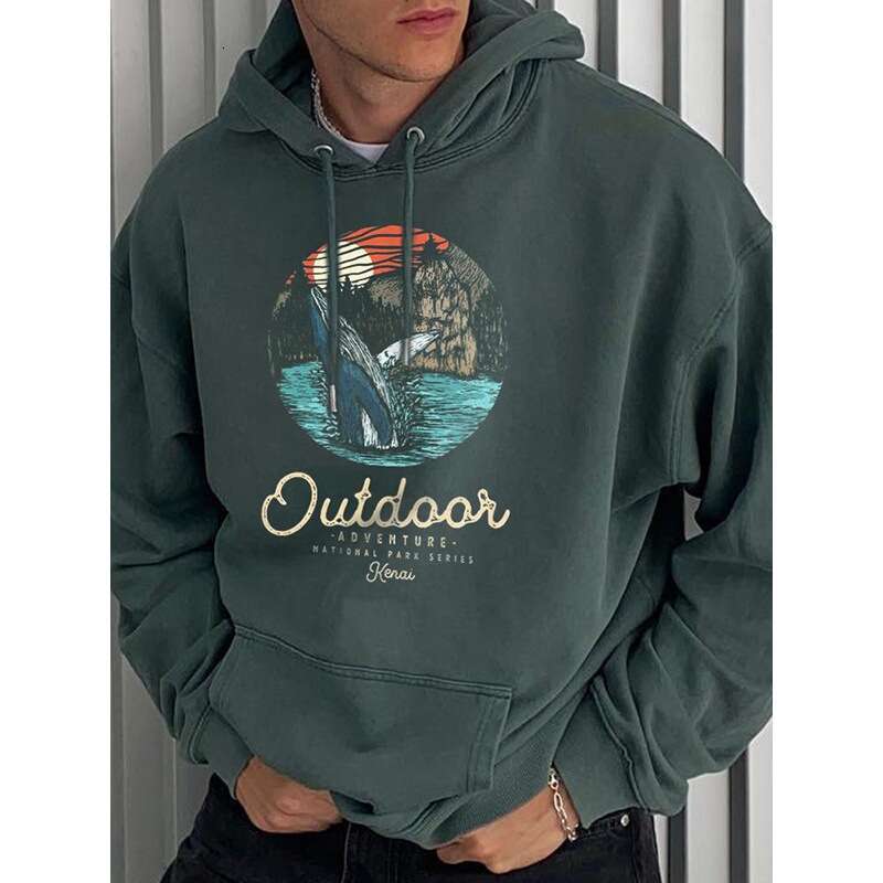 2023 Autumn Cross Border 3D Hoodies Popular Digital Printed Men's Hoodies With Hats Hot Selling Items Huyi 43D