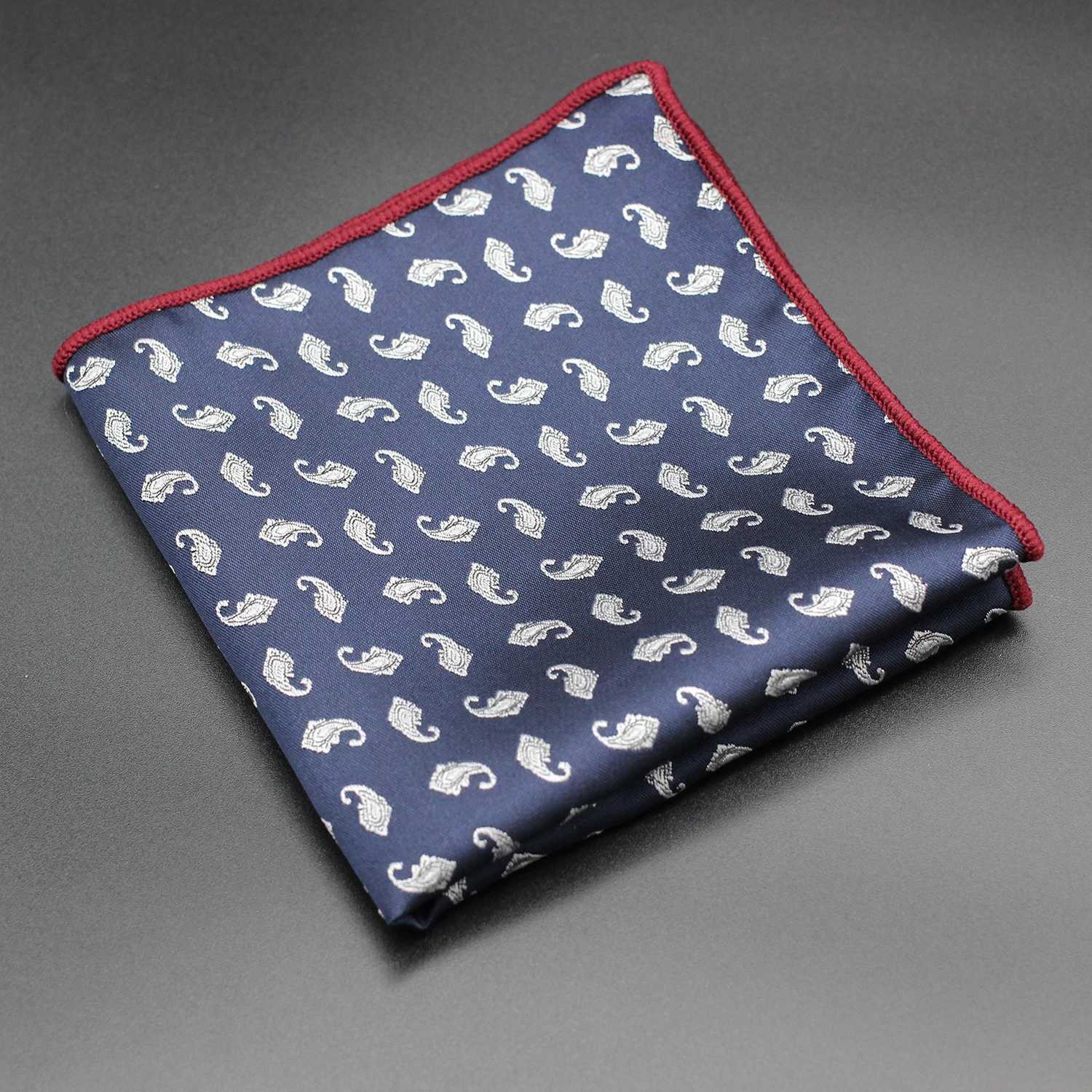 Jacquard Pocket Square Luxury Brand Newest Style Silk Hanky Man Floral Gray Fit Business Lovers Day Gentlemen HandkerchiefsX240921