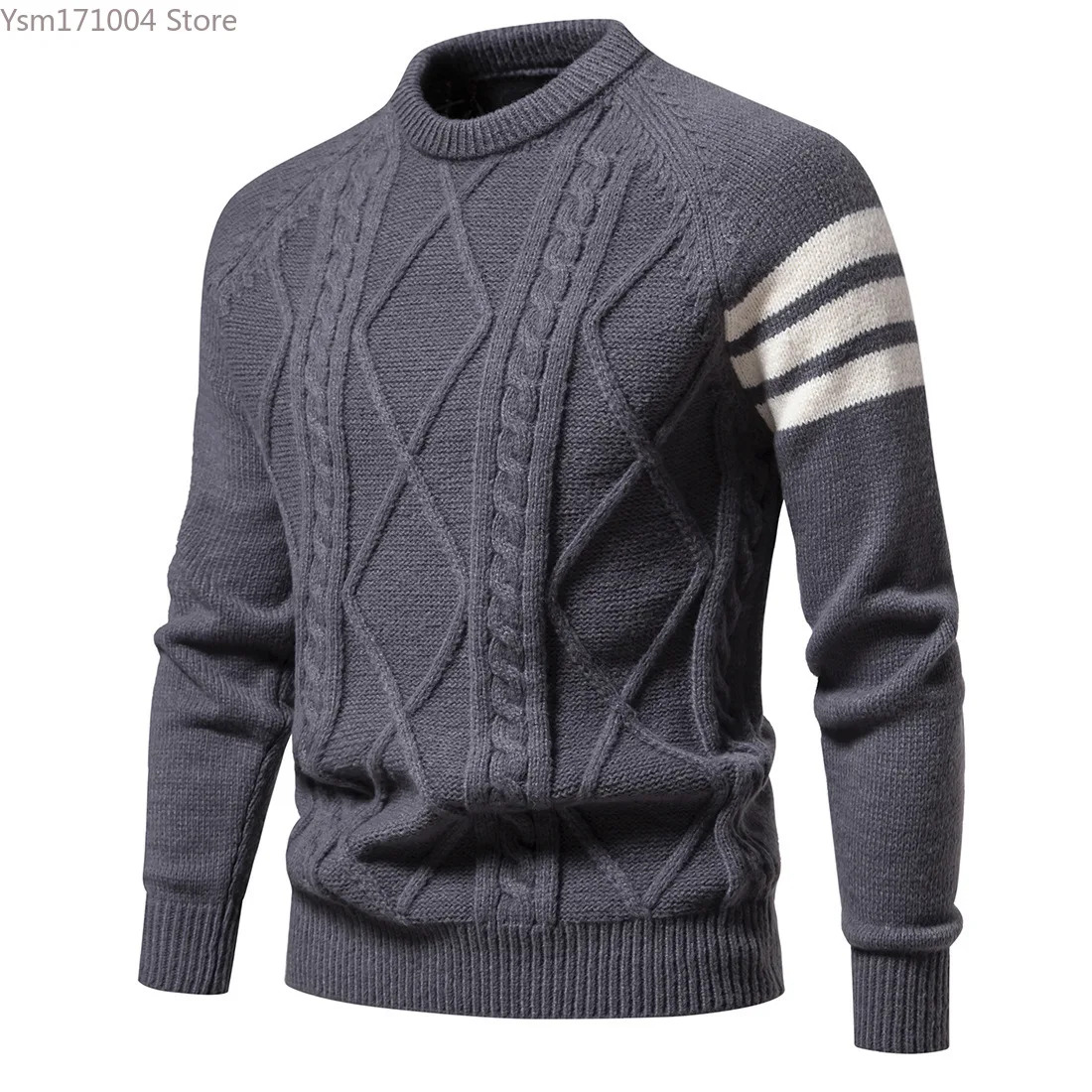 Spring And Autumn New Round Neck Tight Casual Japanese Pullover Haruku Men's Knitted Sweater