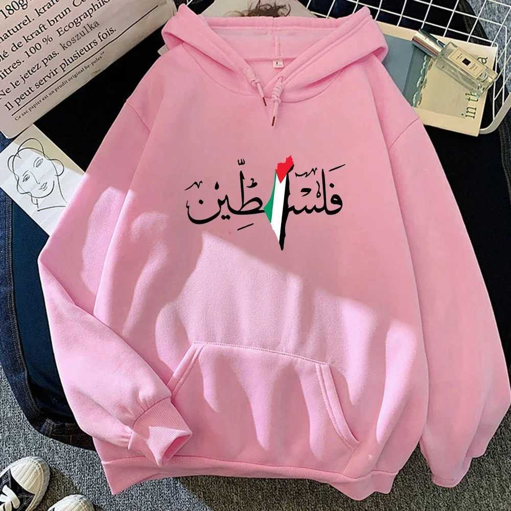 Palestinian Hoodie Fashion Womens Harajuku Aesthetic Graphic Hoodie Unisex Autumn/Winter Retro Casual Zipper Sweatshirt Bluzy W240921