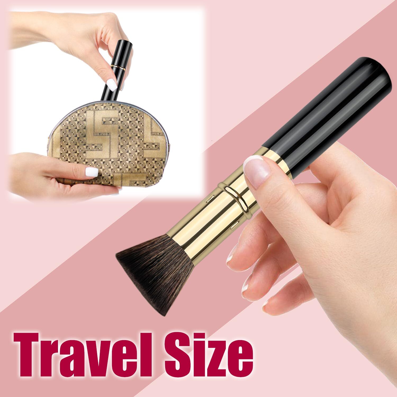 retractable spray gun kabuki brush suitable for all facial makeup and liquid foundation suitable for liquid face cream and foundation makeup aluminum 