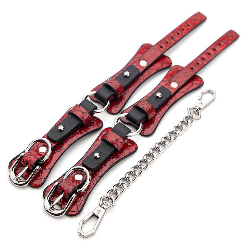 Sex toys SM props crocodile pattern 7-piece set SM sex toy set handcuffs, ankle shackles, mouth ball adult sex toy