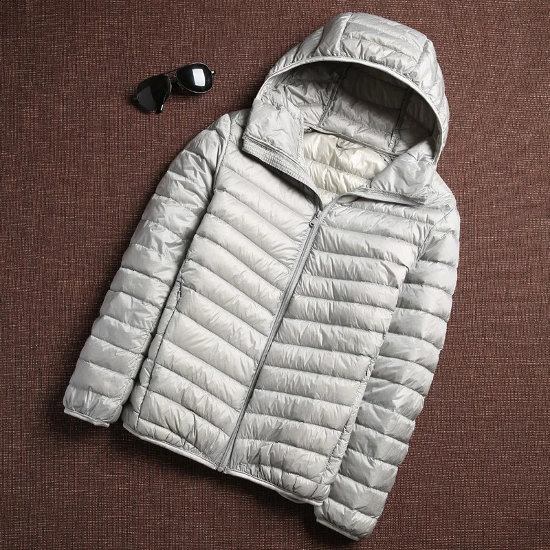 Korean Fashion casual Hooded Ultra Light Packable Water and Wind-Resistant Breathable Down Coat 6 Colors Men Puffer Jackets Mens 240911