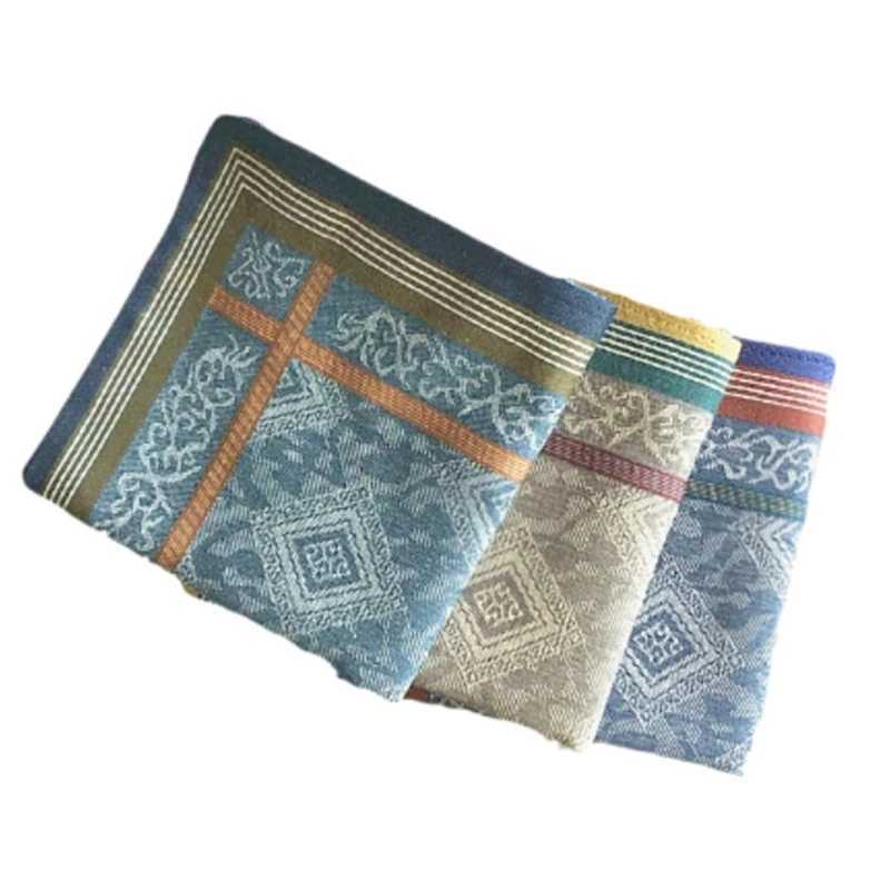 Cotton Handkerchief elegant and fashionable pattern weaving mens Handkerchief perfect for family and travel sweat absorption W240921