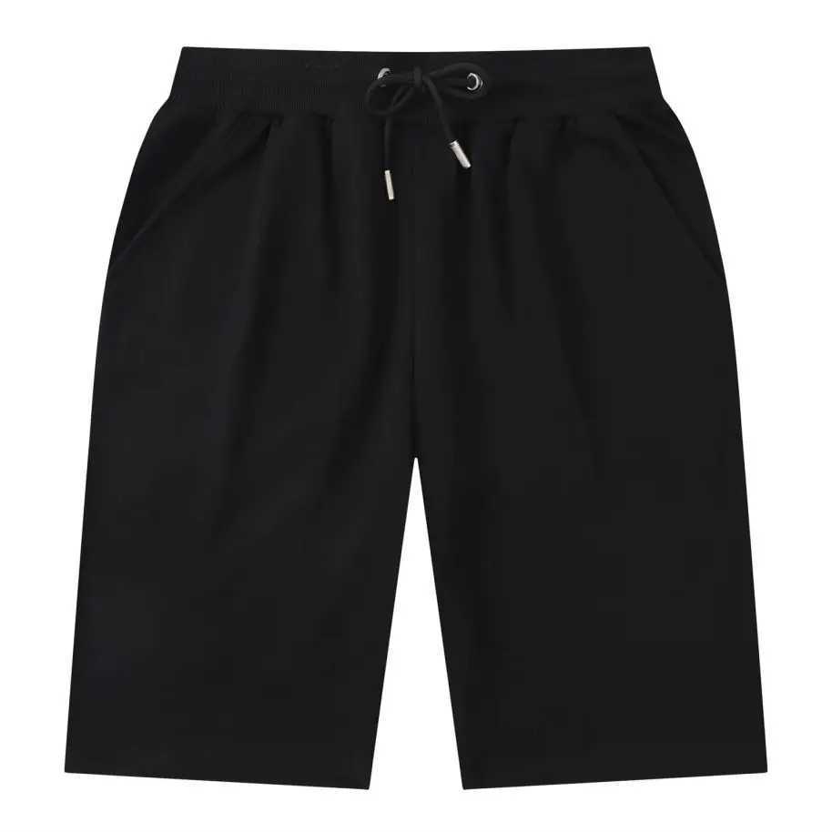 Mens Summer 100% Cotton Soft Knee Length Shorts Solid Gray Customized Cargo Short High Quality 200g Casual Gym Sports TrunksX240921