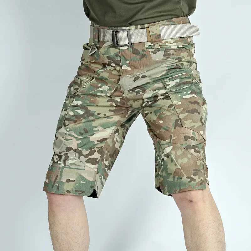 Waterproof Tactical Shorts Men Summer Quick Dry Multi-pocket Wear-Resistant Short Pants Big Size 6XL Outdoor Military Cargo PantX240921