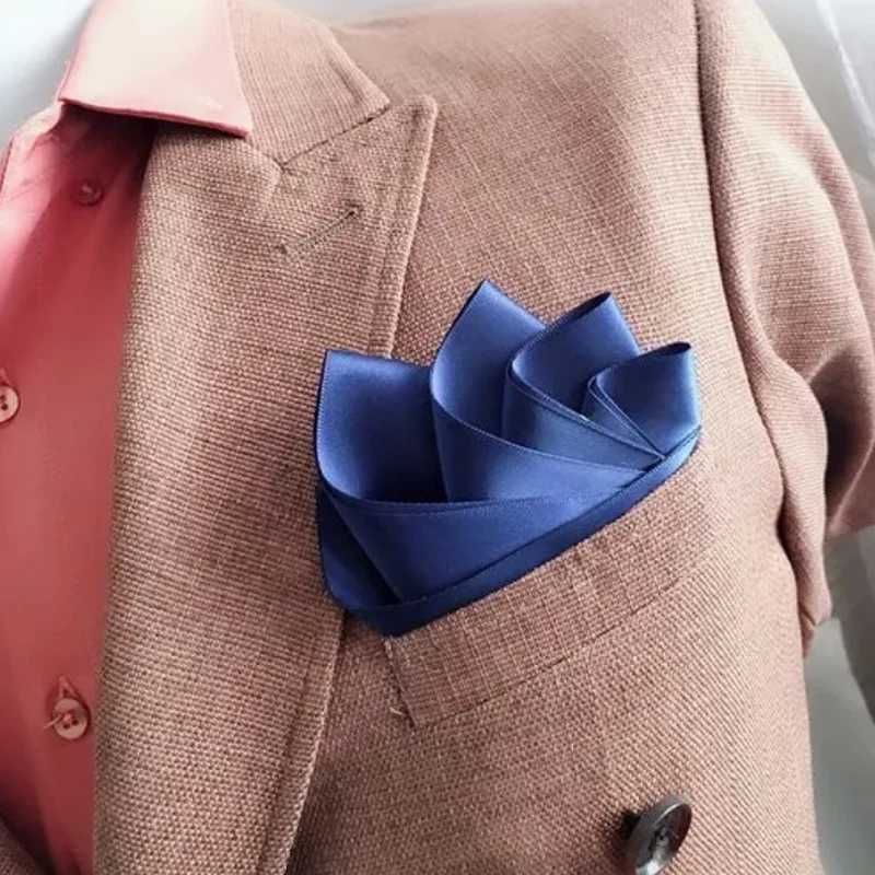 Natural 35cm pure silk mens pocket square handle 100% mulberry silk pocket towel hand Hanjin Sudaria W240921
