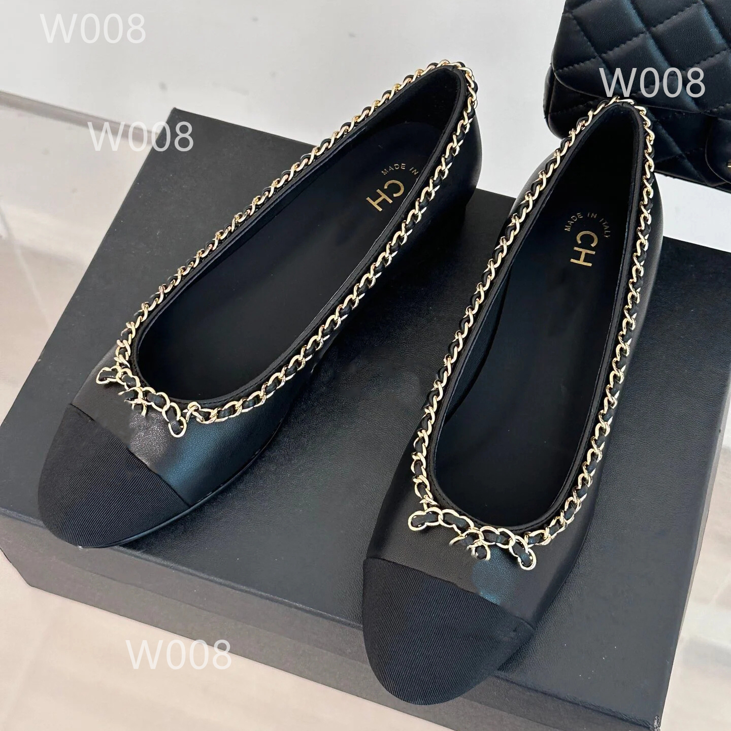 France Paris designer Ballet Flats Shoes Women brands Quilted Genuine Leather Slip on Ballerina Round Toe Ladies Dress Shoes Zapatos