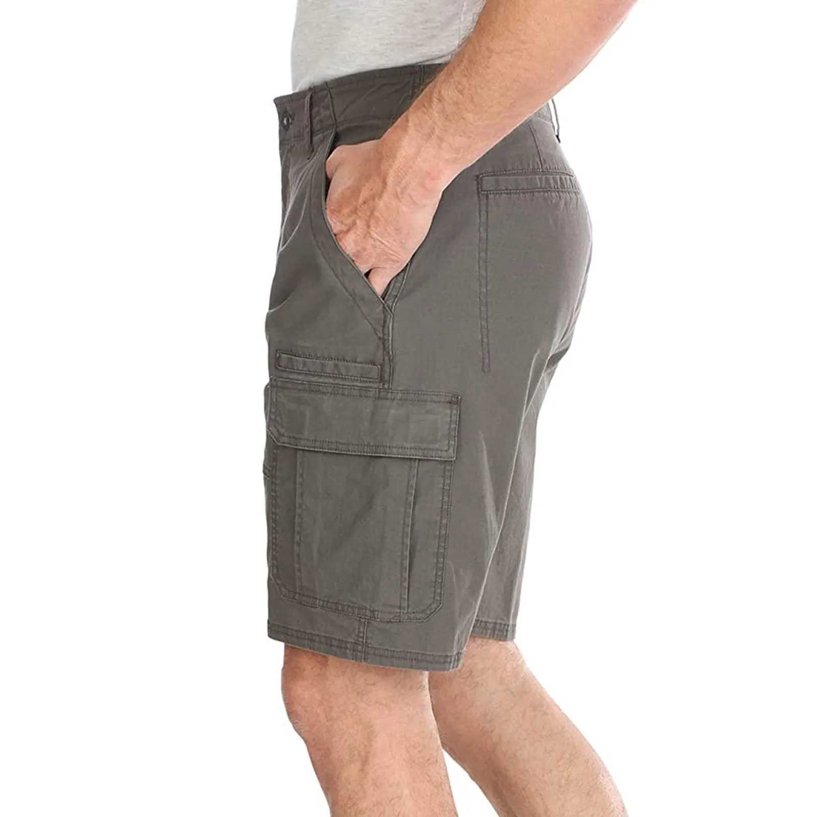 Men Cargo Shorts Multi Pocket Pants New Summer Male Casual Tool Shorts High Quality Man Solid Color Loose Cargo PantsX240921