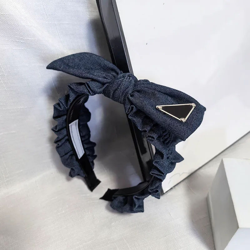 2025 New Designer Headband Big Bowknot For Women Stretch Cross Wide Hairbands Sport Headbands Headwrap Bandana Girls Hair Accessories Jewelr