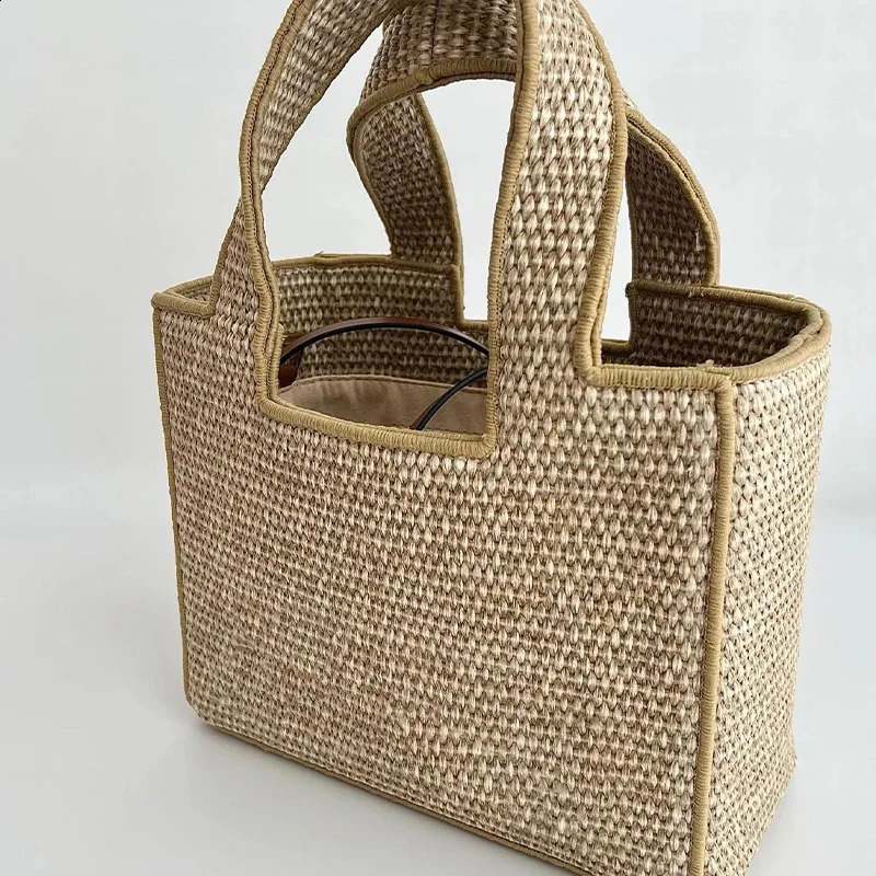 y Product AA Canvas Shoulder Bag for Women Counter Raftia Female Messenger Solid Color Womens Handbag 240919