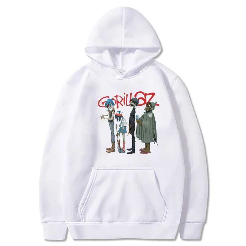 Music band Gorilla punk rock hoodie womens hoodie 90s V-neck hoodie short sleeved hoodie retro clothing W240921