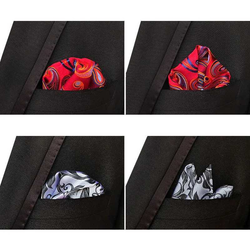 3 Packs Mens Paisley Floral Pocket Square Handkerchief Wedding Stripe Hanky BWTHZ0360X240921