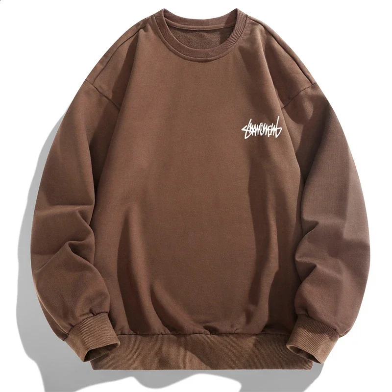 Autumn and Spring Long sleeved Tshirt for Mens Sweater Underlay Shirt Round Neck y240918