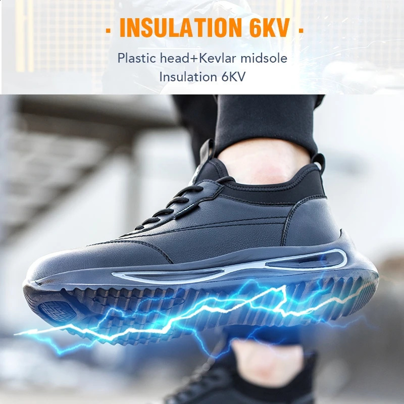 Safety shoes for mens work SteelToe industrial boots for mens protective feet and shock absorption 250226