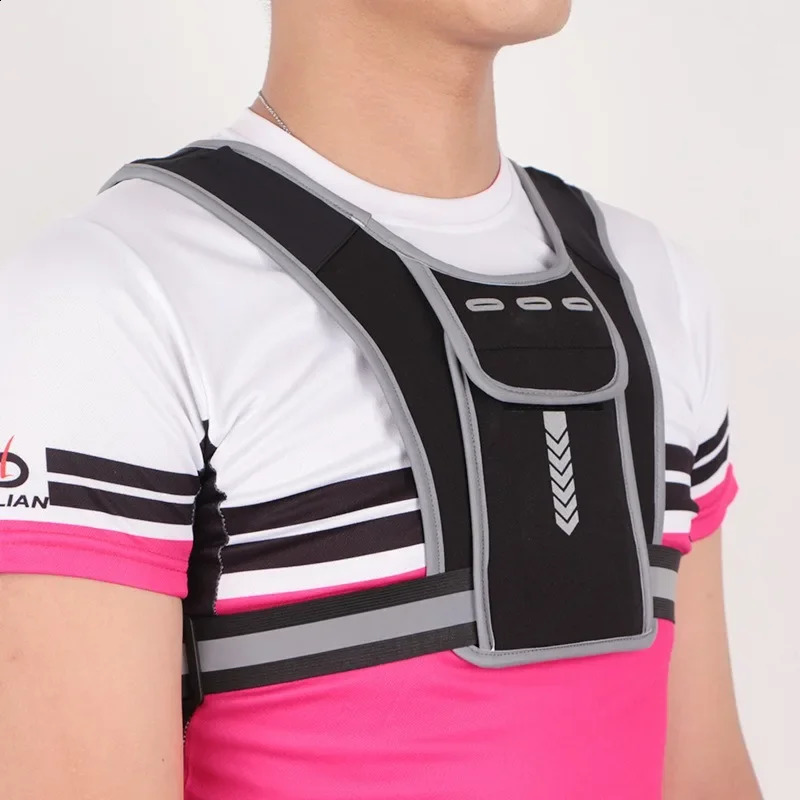 Bicycle running vest chest phone holder reflective backpack trail moisturizing exercise equipment sports water Knapsack 240911
