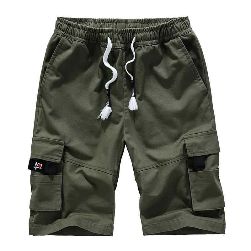 2023 Mens Cargo Shorts Combat Plus Big Size Capris 8XL 5XL 6XL 7XL Man Long Army Green Baggy Short Male Army Green Dark GreenX240921