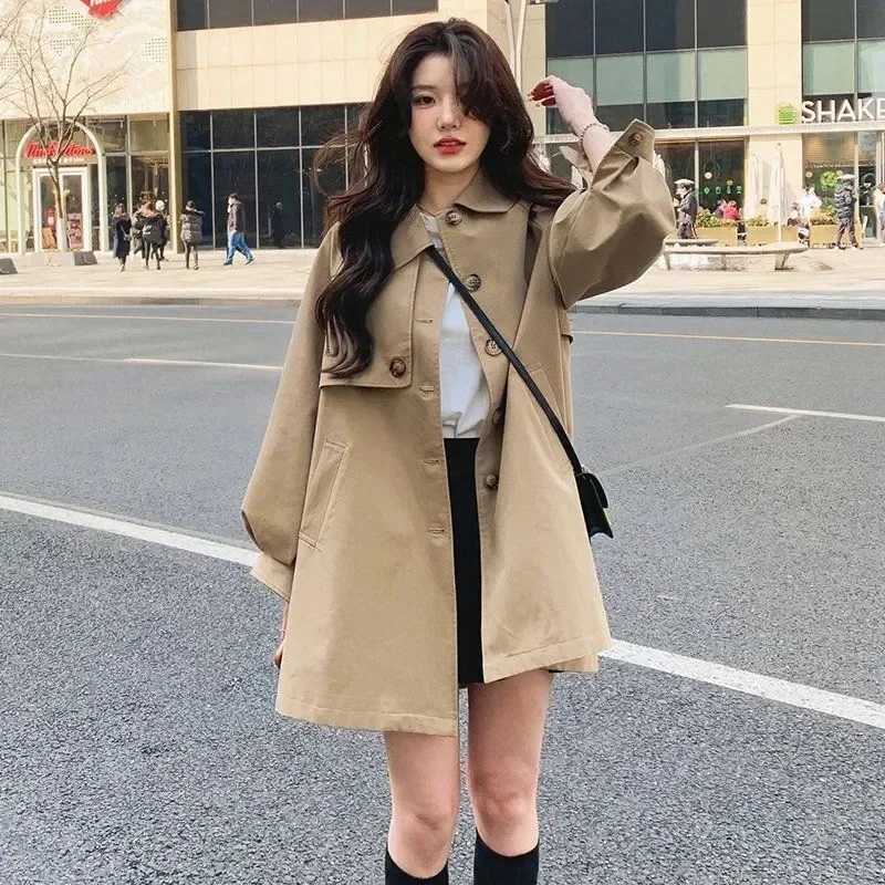 Classic Office Lady Trench Coats Formal Women Windbreake Jackets Spring Fall Outwear Gabardina Long Sleeve Chaquetas NewX240921