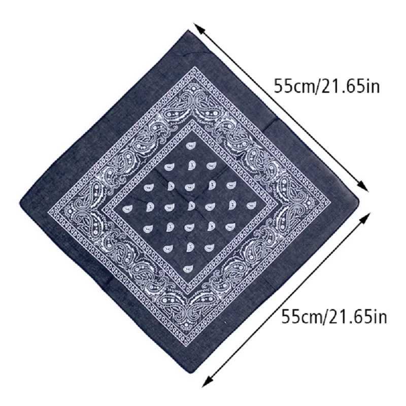 New Fashion Bandana Kerchief Headwear Square Scarf Printed Handle Headwear Womens Headwear Neck Scarf Sports Headwear Wrapped Headscarf W240921
