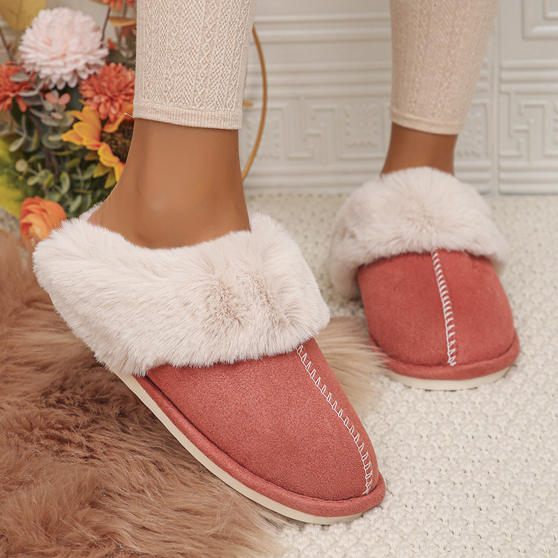 ugggly boots Closed Toe Warm Cotton Slippers Women Faux Fur Thicken Plush Winter Home free shipping shoes Woman Lightweight Casual Indoor Slides Femal