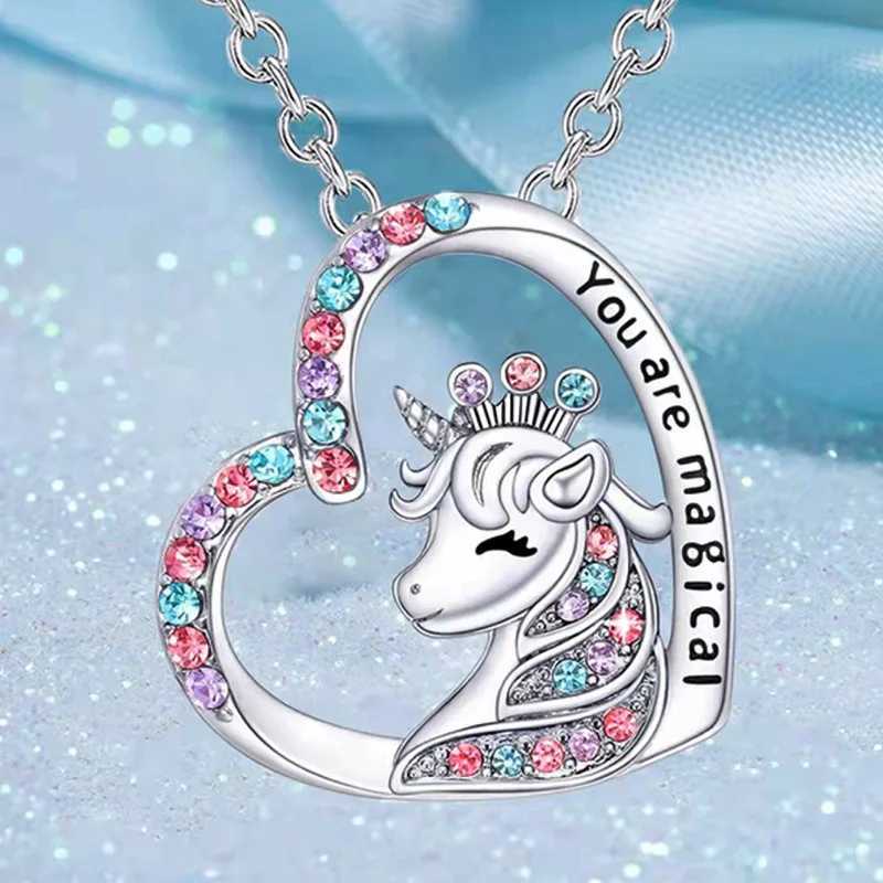 Home Unicorn Necklace You Are the Magical Horse Pendant Necklace Girl Birthday Gift W240918