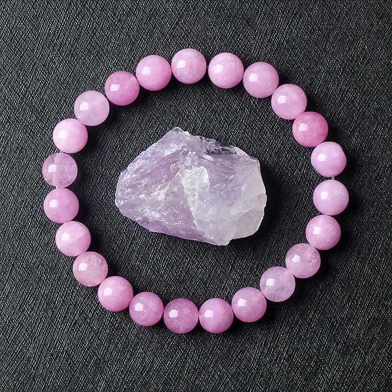 Original Rose Quartz Beads Bracelets for Women Natural Stone Pink Quartz Crystal Amethyst Fluorite Beaded Bracelet Sweet JewelryX240921