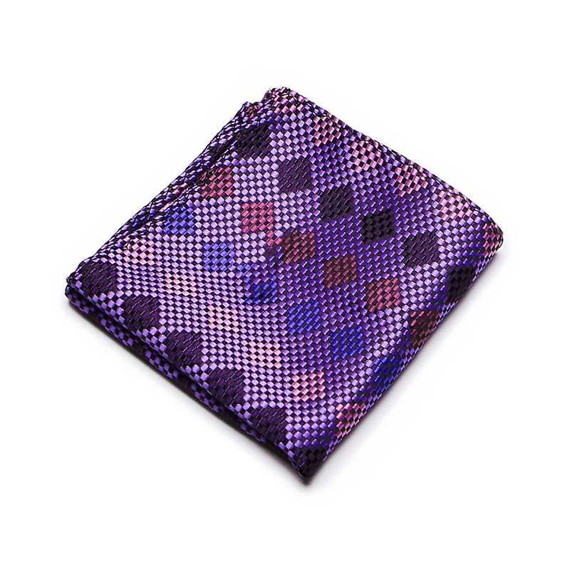 Pocket Square Handkerchief brand factory sells fashionable silk Kerchief mens shirt accessories with deep red stripes for Fathers Day W240921