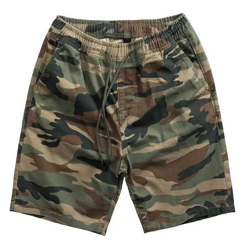 Mens Cargo Shorts Camo Combat Male Bermuda Short Pants With Draw String Summer Stylish Hot Front Pocket Jogger Elastic WaistX240921