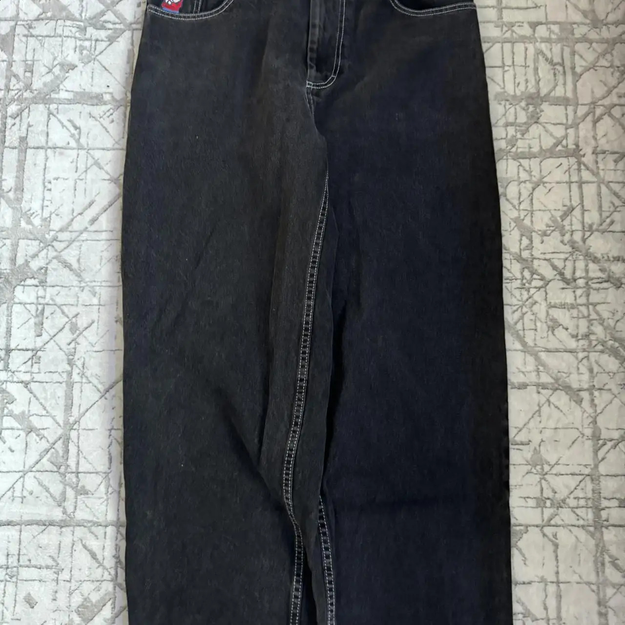 Hip Hop Polar Big Boy Jeans Embroidery High Quality Y2k Pants Vintage Streetwear Baggy Mens Waist Wide Trouser 240911