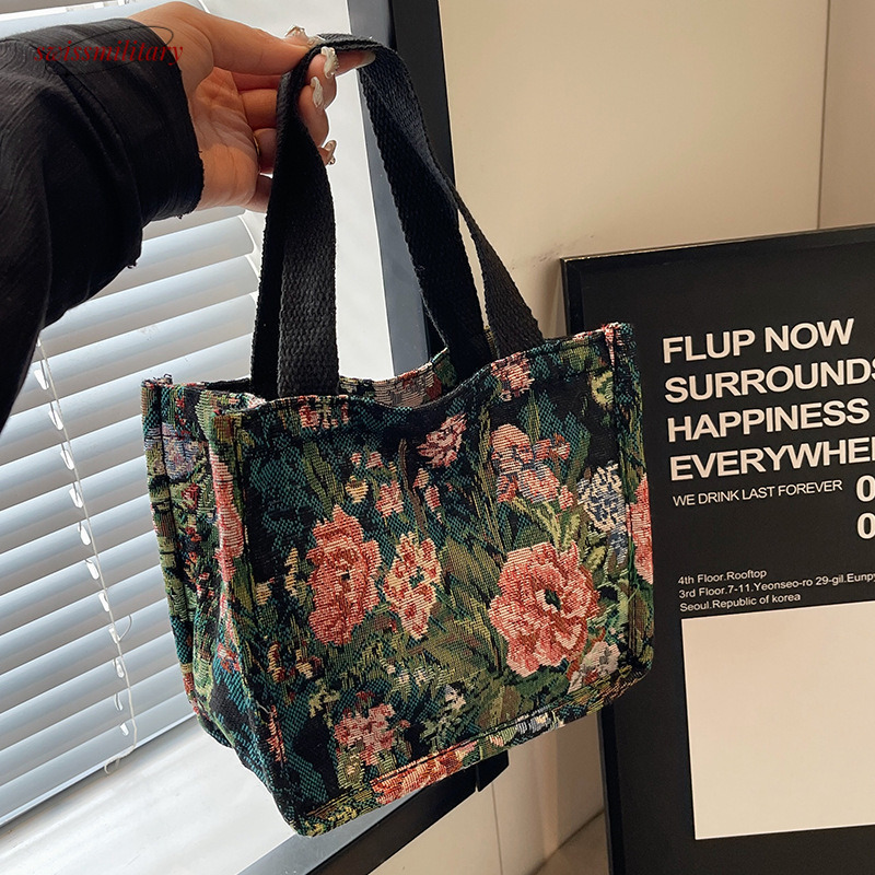 Large capacity ethnic style handbag 2024 new trendy and fashionable commuting for women ins single shoulder tote bag #8 Swissmilitary
