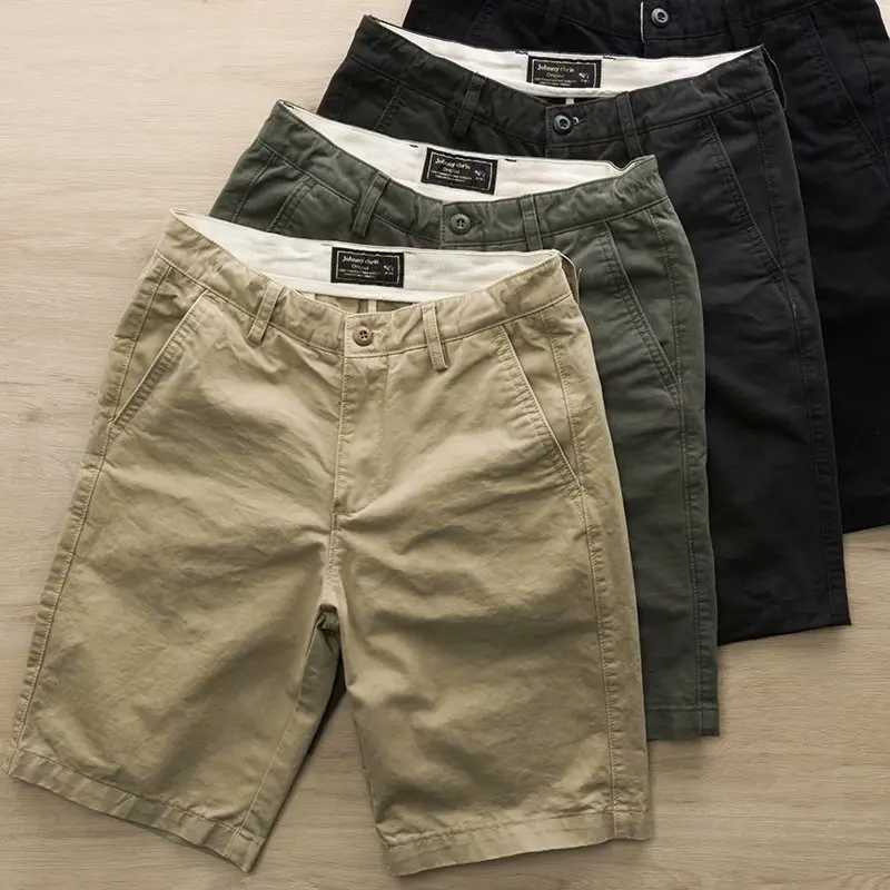 2023 Summer Mens Shorts Texture Water Wash Casual Shorts Fashion Mens Solid Color Work Suit Capris Mens Cargo ShortsX240921