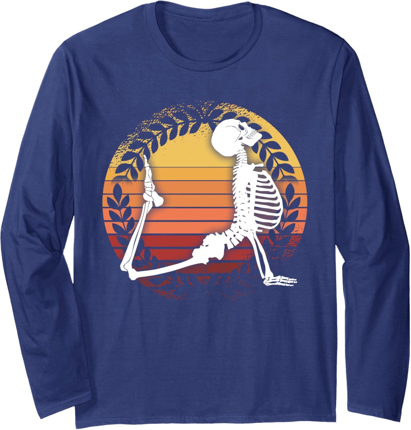 Long Sleeve Shirts for Men sweatshirt Vintage Skeleton Make Yoga Upward Facing Dog Pose Yogi Gift Long Sleeve Tee Streetwear Casual tops clothes fashi