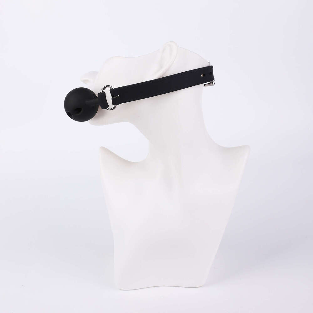 Sex toys SM props integrated silicone mouth ball forced mouth opening with hole silicone mouth plug alternative adult products