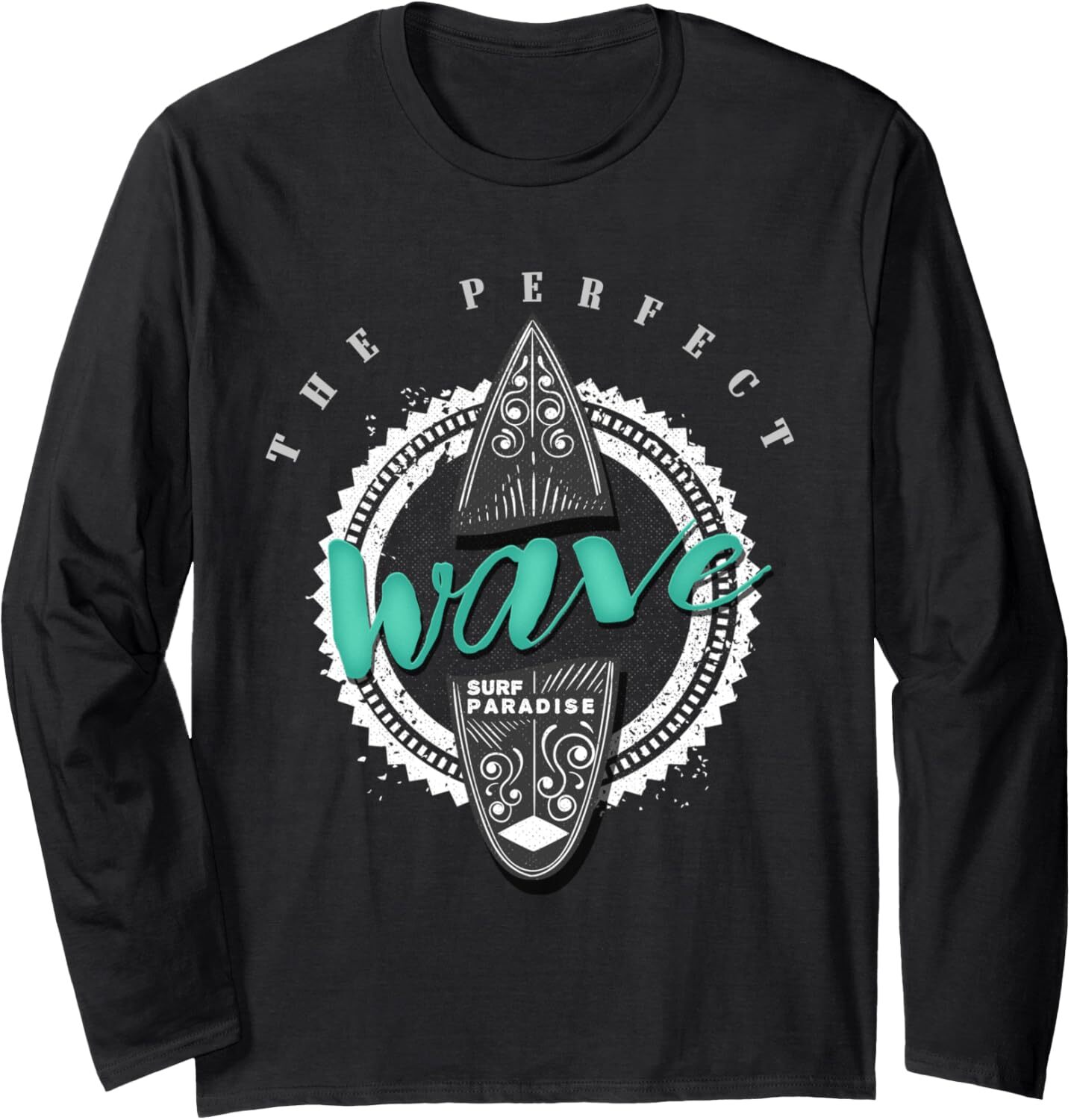 Long Sleeve Shirts for Men sweatshirt Surfing Perfect Wave Surf Paradise Funny Surfer Gift Long Sleeve Tee Streetwear Casual tops clothes