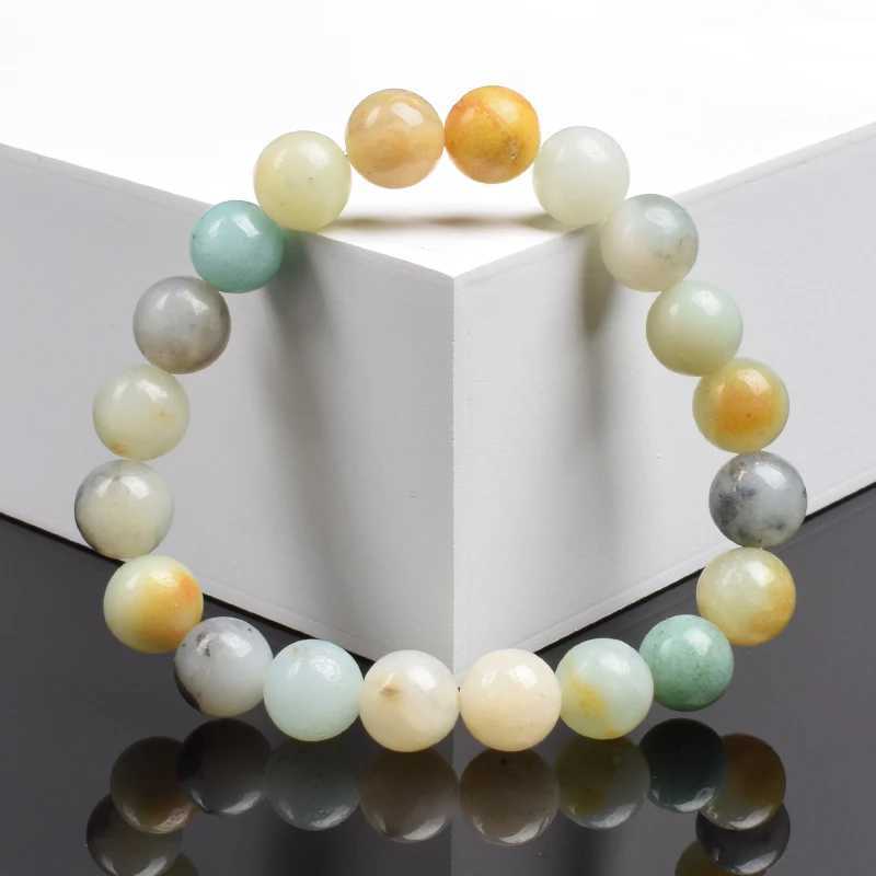 ite Natural Stone Beads Bracelet Colorful Real Stone Bracelet Women Men Crystal Blue Green ite 6/8 mm JewelryX240921