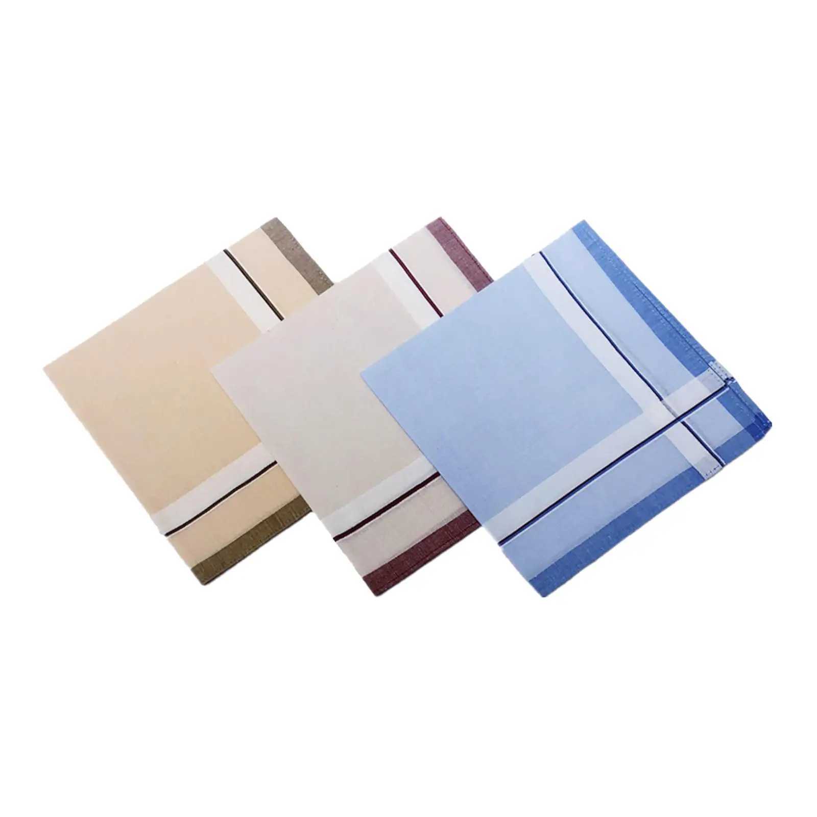 Pocket Square Hankies Kerchief Party Grooms Durable Cotton Men HandkerchiefsX240921
